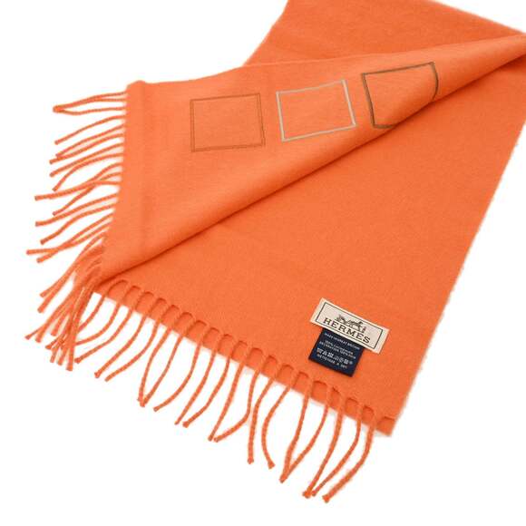 HERMES Authentic Orange Scarf - Picture 5 of 10